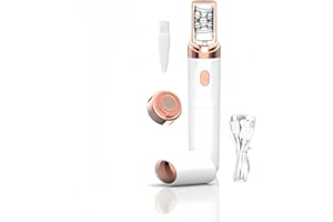 HUAYORONG Pluxy Epil Pro 3.0 Women Face Epilator - Painless Hair Remover for Face, Eyebrows, Lip, Chin, Arms, Underarms (White)