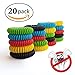 AMBIPOLAR 20 Pack Natural Mosquito Repellent Bracelets, Waterproof, Bug Insect Protection up to 300 Hours, Deet Free, Pest Control for Kids Adults