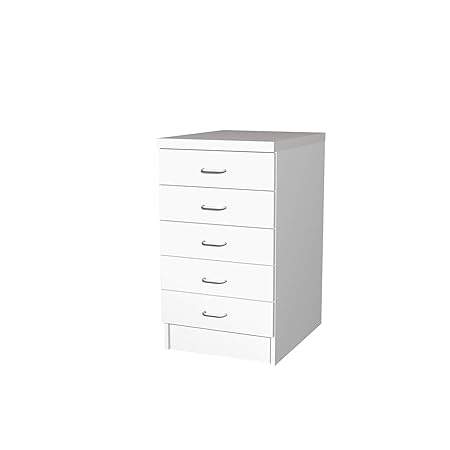 Flex-Well Küchenschrank BOCHUM | Auszug-Unterschrank | 1 Auszug, 3 Schubladen | Breite 50 cm | Weiß