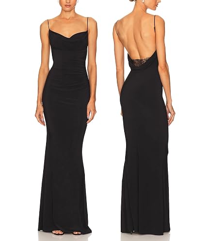 heyheyshine Women's Sexy Slim Long Skirt Lace Up Backless Dress Maxi Dress Evening Club Clothing (Black,S,Small) : Clothing, Shoes & Jewelry