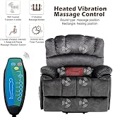 Merax Electric Power Lift Recliner Chair with Massage & Heat, Gray view 4