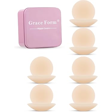 Cache-tétons Adhésifs Invisibles Pour Femme - Lot De 5 Paires - Push-up Effet Naturel - Tissu Respirant - Couleur Chair