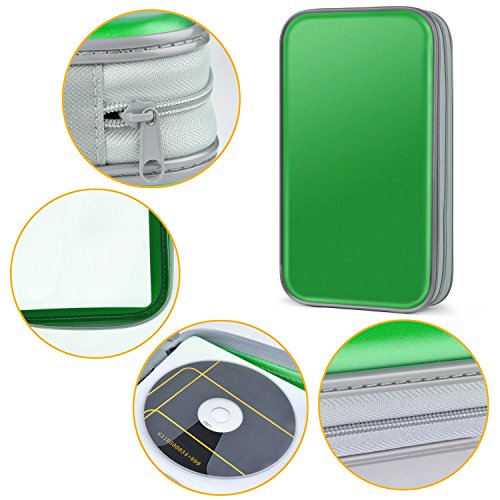 Fanspack CD Case, 80 Capacity DVD Storage DVD Case VCD Wallet Storage Organizer Plastic Protective CD Case Holder - Thumbnail 2