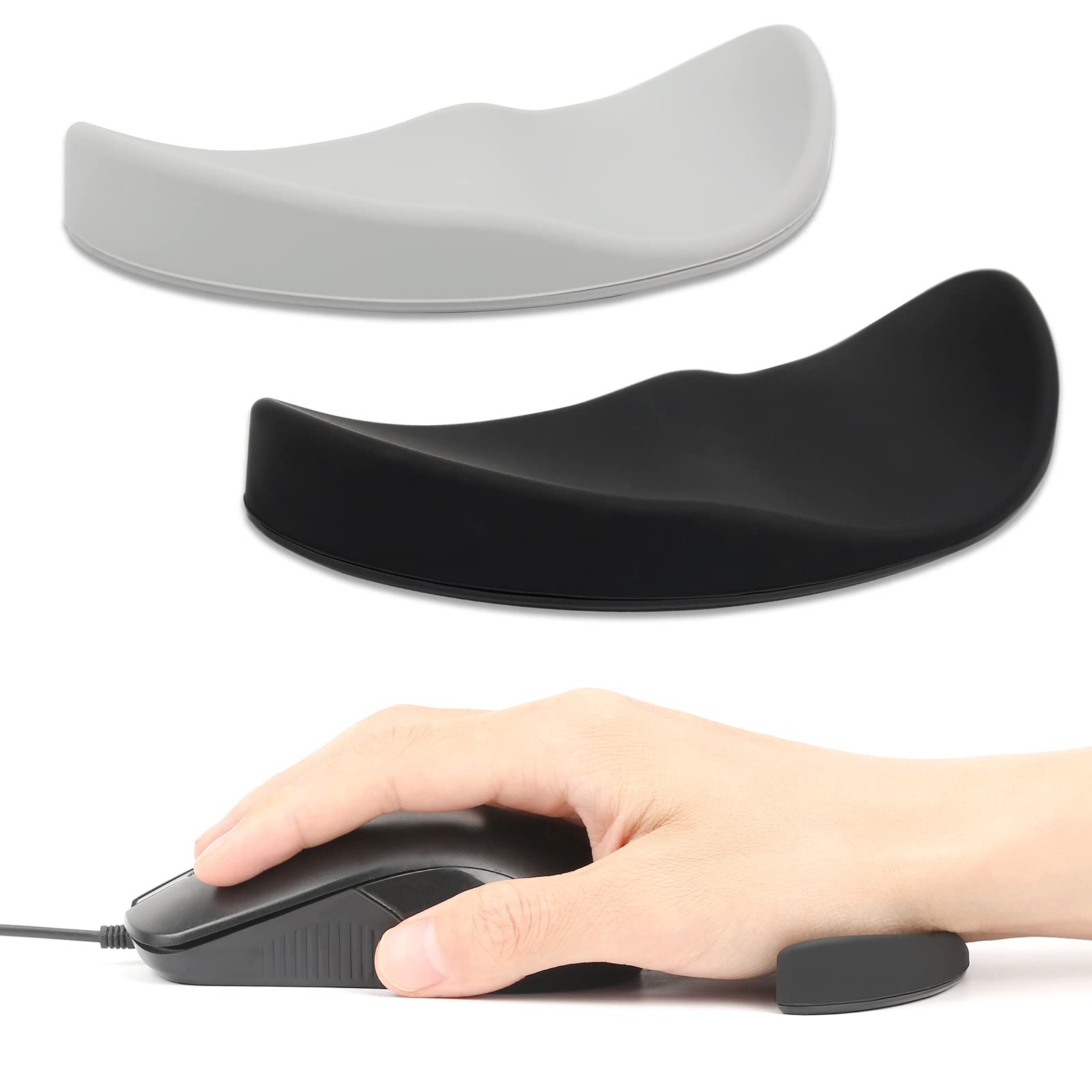 2 Pieces Ergonomic Mouse Wrist Rest Support, Gliding Wrist Rest Pad
