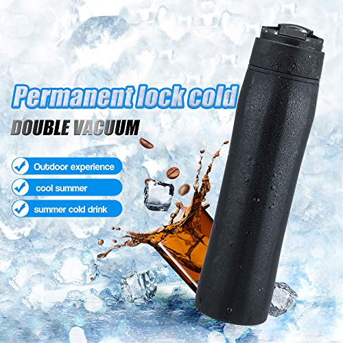 i Cafilas The Original Portable French Press Stainless Steel Coffee Maker Premium Vacuum Insulated Travel Mug Hot & Cold Brew French Presses With Cleaning Brush For Father's Day Gift(12 oz) - Thumbnail 2