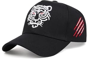 YANBOOCH 3D Embroidered Tiger Hat Trucker Snapback Animal Cap Men & Women Adjustable Baseball Cap Durable Hat