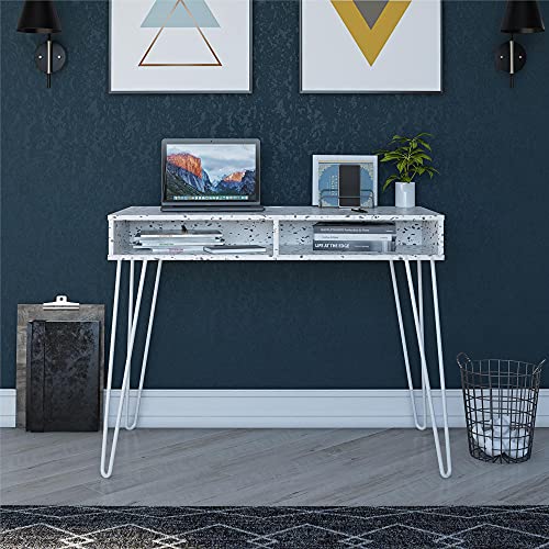 Novogratz Athena Computer Desk with Storage, Terrazzo Pricepulse