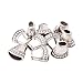 PandaHall 20pcs Antique Silver Tone Alloy Tibetan Silver Necklace End Tip Bead Caps, 15.5x16x9mm