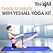 Yes4All Yoga Starter Set Kit - Include: 2 Yoga Blocks, Yoga Strap with D-ring, Yoga Towel & NBR Yoga Foam Mat – Yoga Kit for Beginners (Blue)