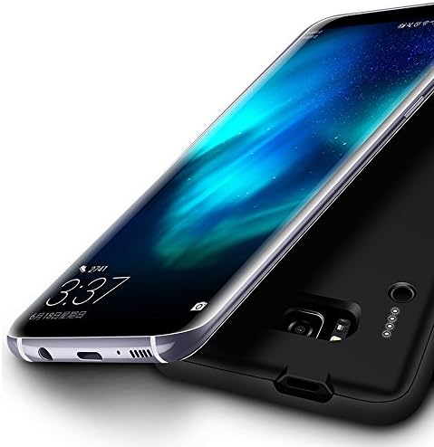 Galaxy S8 Plus Battery Case,Smaiphone Ultra Thin Extended Rechargeable Charging Case for Samsung Galaxy S8 Plus with 5000mAh Capacity/Portable Battery Juice Pack (6.2"- S8 Plus - Black)