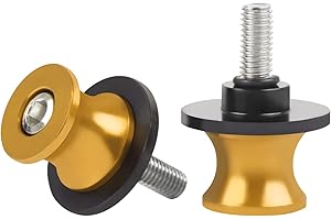 CHIFUN 2Pcs 8MM M8 Motorcycle Swing Arm Spools Sliders CNC Aluminum Swingarm Spools Stand Screw Compatible with Ninja 650 500 400 Z650 ZX10R ZX6R CBR600RR CBR900RR CBR1000RR(Gold)