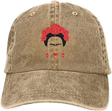 Mexican Spanish Woman Frida-Kahlo Earrings Skulls Red Flowers Unisex Cotton Baseball Cap Vintage Adjustable Dad Hat