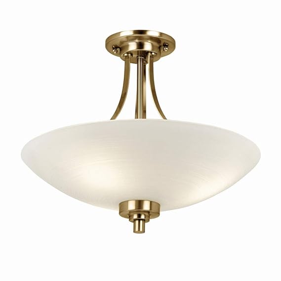 SemiFlush Ceiling Light Uplight, Antique Brass Finish Amazon.co.uk