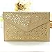 Fashion Road Modern Womens Floral Pattern Cross Body Cut Out Slim Chain Statement Bags Cross Body Handbags Khaki