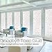 rabbitgoo Window Privacy Film, Frosted Glass Window Film Decorative for Glass, Sun UV Blocking Static Cling Floral Door Covering, Removable House Tint, 3D Vine Pattern, 35.4