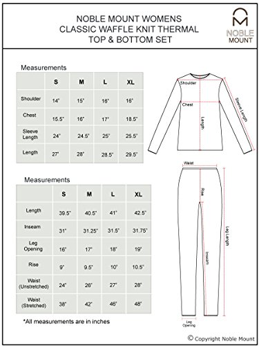 Womens Classic Waffle Knit Thermal Top and Bottom Set - Purple -X-Large - Thumbnail 3