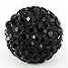 RUBYCA Pave Czech Crystal Disco Ball Clay Beads fit Shamballa Jewelry (20pcs, 10mm, JB Black)