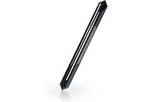 Lzcdelyxiao 1/4" Chamfer Mill, 4 Flute, 90° Degree, 2-1/2" Overall Length, Solid Carbide End Mill,1/4"Cutting Diameter,1/4"Shank Diameter, 90° Chamfer Angle, Chamfer Mill, Double End,AlTiN Coated