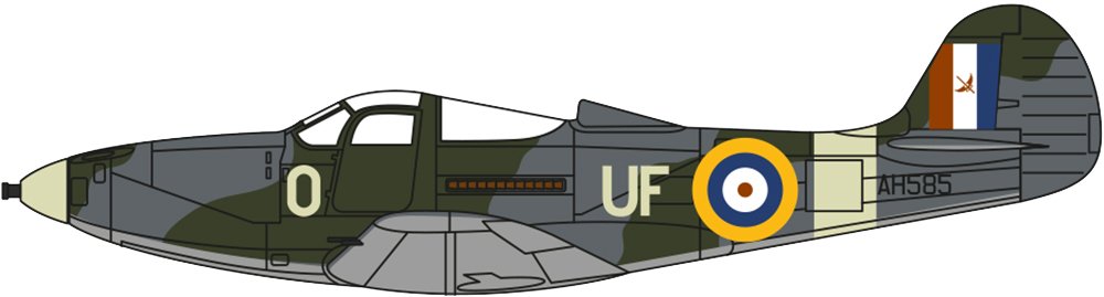 herpa 81AC071 - Vehicle, Bell Airacobra I 601 - County of London SQN. RAF Duxford 1940
