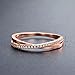 DIFINES Redbarry Fashion Criss Cross X 18k Rose Gold Plated CZ Diamond Promise Eternity Rings Wedding Band, Size 8