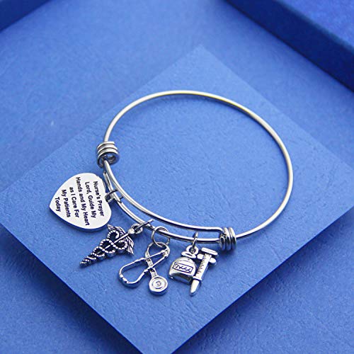 ZNTINA Nurse Prayer Bracelet Nurse Bangle Bracelet Nurse Graduation Jewelry Makes Perfect Nurse Gift - //medicalbooks.filipinodoctors.org