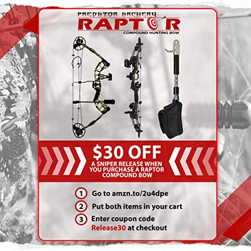 Raptor Compound Hunting Bow Kit Fully Adjustable 24.531” Draw 3070LB Pull 5 Pin Lighted