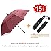 G4Free 62 Inch Large Automatic Open Golf Umbrella Extra Oversize Double Canopy Vented Windproof Stick Umbrellas Waterproof (Wine Red)