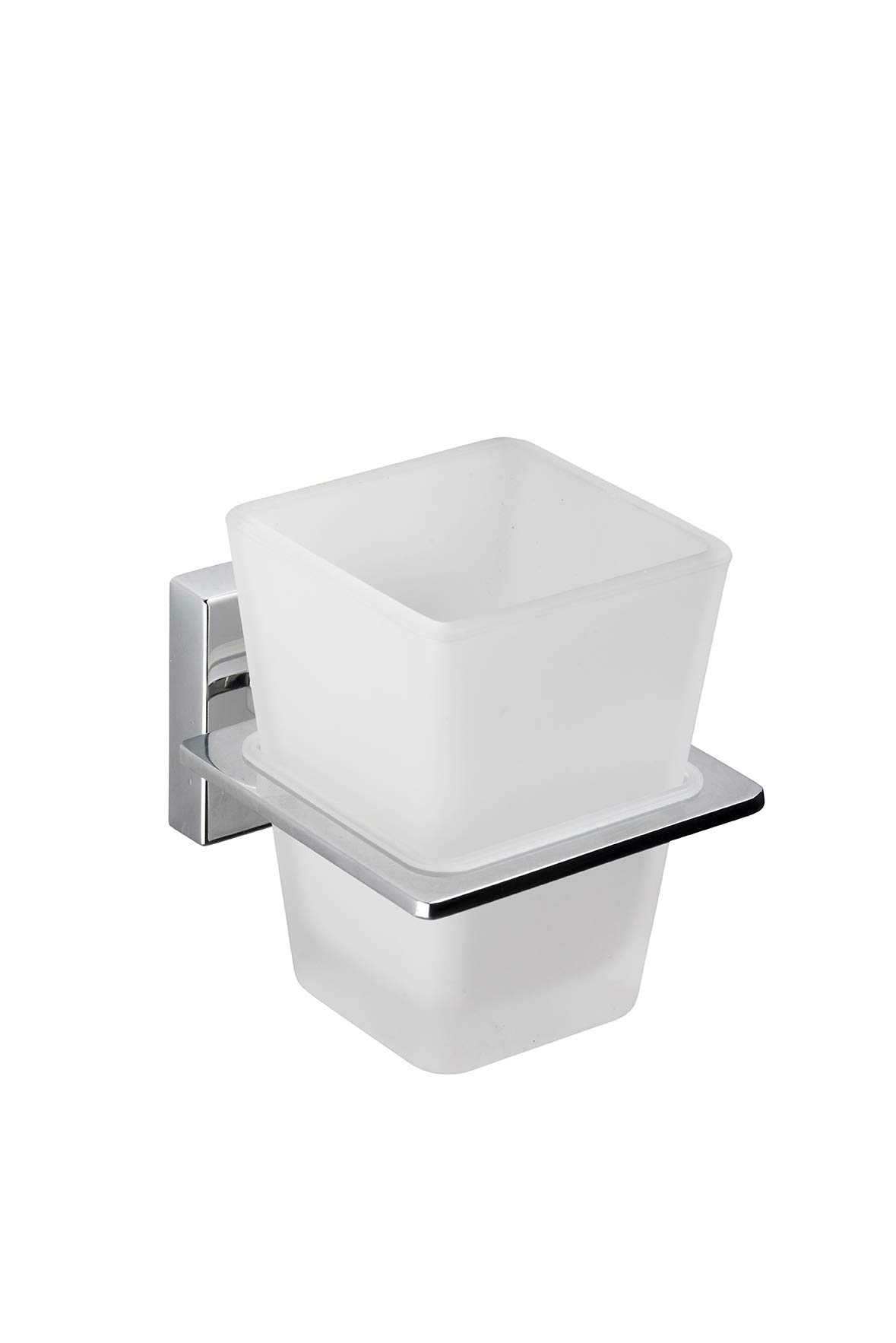 Croydex Flexi-Fix Easy to Fit Cheadle Chrome Plated Square Design Tumbler and Holder โ image 1