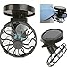 Kisstaker Portable Mini Solar Powered Clip Fan Cooling Fan Hat Cap Fan Energy Saving Travel Summer Camping