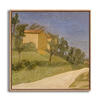 Framed Canvas Wall Art Metaphysical Still Life with Triangle by Giorgio Mordian Canvas Prints Home Artwork Decoration for Living Room,Bedroom - 16x16 inches