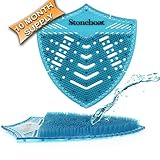 Urinal Screen and Deodorizer (10 Pack) | Anti-Splash Urinal Screens | 30 Day Scent | Antimicrobial Mat| Max Coverage in More Urinal Brands (Blue)