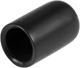 Sourcing Map 20pcs Rubber End Caps 10mm ID Vinyl Round Tube Bolt Cap Black