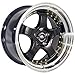 MST MT07 17X9 4x100/4X114.3 ET20 Black w/Machined Lip Gold Rivets (Qty of 1)
