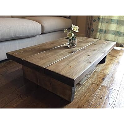 Solid Rustic Handmade Pine coffee table, finished in Egypt Ubuy