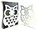 Bellaa 28632 Owls Bookend Cute Nonskid Art Book End Metal 7inch