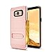 Galaxy S8 Case,AnoKe [Card Slots Wallet Holder] Kickstand Hard Plastic PC TPU Soft Hybrid Shockproof Heavy Duty Protective Cases Cover for Samsung Galaxy S8 KC1 Rose Gold New