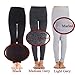 JIAYI Girls Fleece Lined Footless Tights Elastic Waist Tights for Toddler Kids Winter Warm Tights 3 Pack(4Y-14Y)