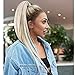 DBOWIN QUEEN HAIR Long Grey Body Wavy Lace Front Wigs for Women Thick Soft Heat Resistant Gray Ombre Synthetic Wig Fiber Hair for Halloween (Ombre Blonde, 24inch)