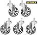 Office Chair Caster Wheels (Set of 5) - Heavy Duty & Safe for All Floors Including Hardwood - Perfect Replacement for Desk Floor Mat - Rollerblade Style w/Universal Fit