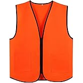 Xximuim Orange Hunting Vest,Men's Tactical Vest with Pockets for Hunting Fishing Camping