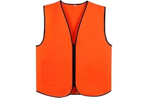 Xximuim Orange Hunting Vest,Men's Tactical Vest with Pockets for Hunting Fishing Camping