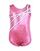 Ephex One-piece Sparkle Dancing Gymnastics Athletic Leotard for Little Girl, Pink-stripe 110CM(2-4Years)