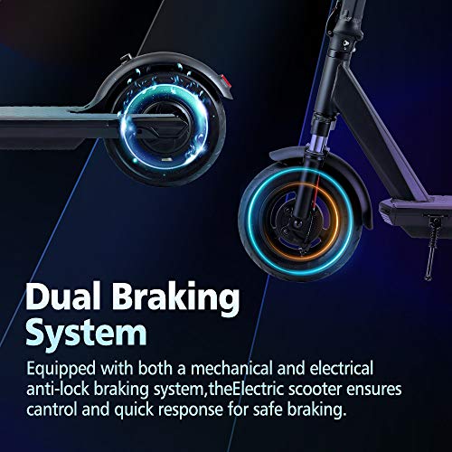 QINGOR Electric Scooter Powerful 350W Motor 10” Solid Tires OneStep