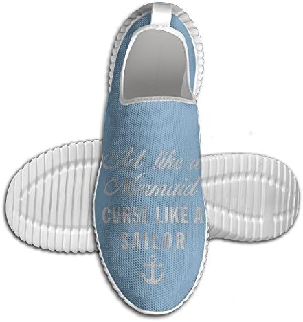 Act Like A Mermaid Curse Like A Sailor Mens Running Sneaker Lightweight Go Easy Walking Casual Comfort Sports Running Shoes