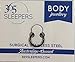365 Sleepers 316L Surgical Steel Hinged Seamless Segment Ring Body Piercing - 12G 10mm Black