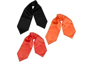 Dan Smith Solid Party Day Cravat Feel Silk Cravat Tie Ascot Assorted Pack Plain