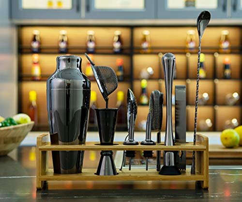 FayTun Bartender Kit with Stand | Bar Set Cocktail Shaker Set for Drink Mixing - Bar Tools: Martini Shaker, Jigger… – Bild 5