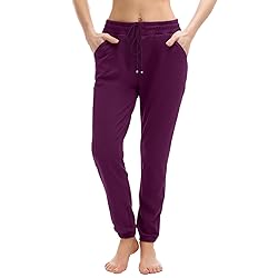 Walifrey Womens Joggers with Pockets, Drawstring