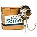 MySweetHome Hook Holder with Suction Cup and Double Hooks, Chrome