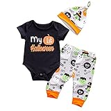 Baby Boys Girls Christmas Halloween Romper My 1st Bodysuit and Pants Winter Outfit (12-16M)